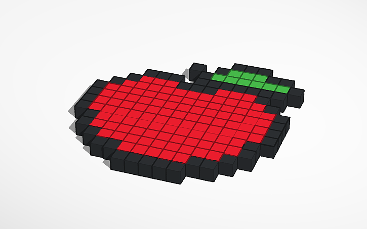 3D design Pixel Apple - Tinkercad