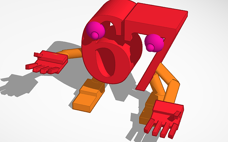 3D design 67 Brainrot - Tinkercad