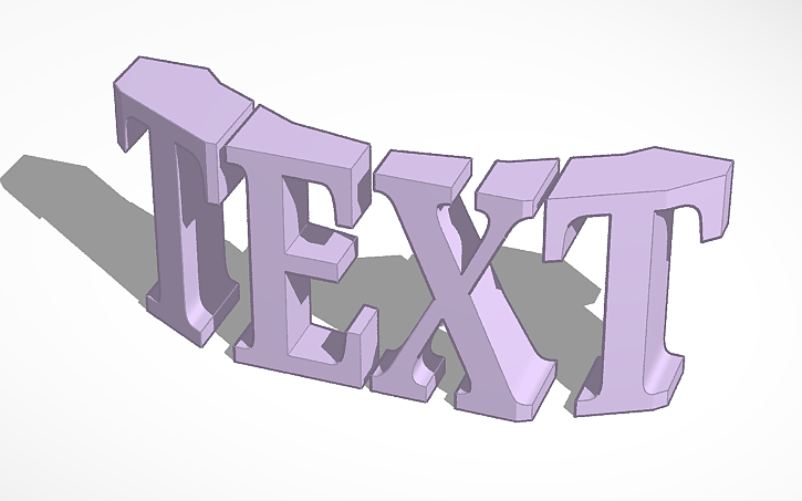 Tinker Text 3D design Text - Tinkercad