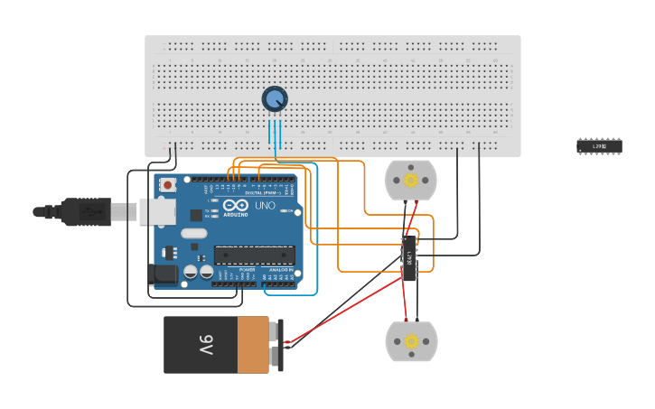Circuit design MOTOR - Tinkercad