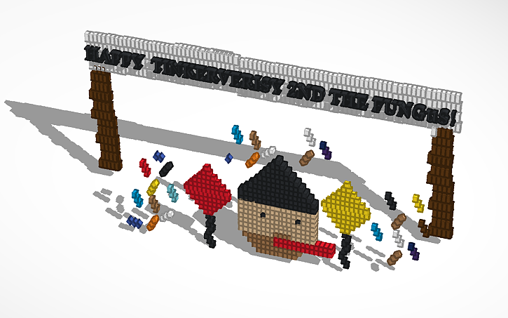 3D design HAPPY TINKERVERISY - Tinkercad