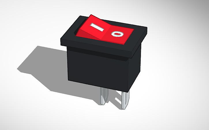 3D design Rocker switch - Tinkercad