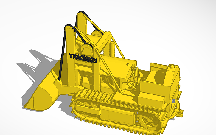 3D design Caterpillar D2 with trackson loader - Tinkercad