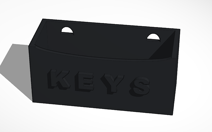 3D design Key box for wall - Tinkercad