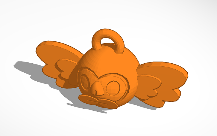 3D design Rowlet Keychain - Tinkercad