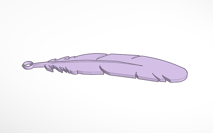 3D design Copy of feather - Tinkercad