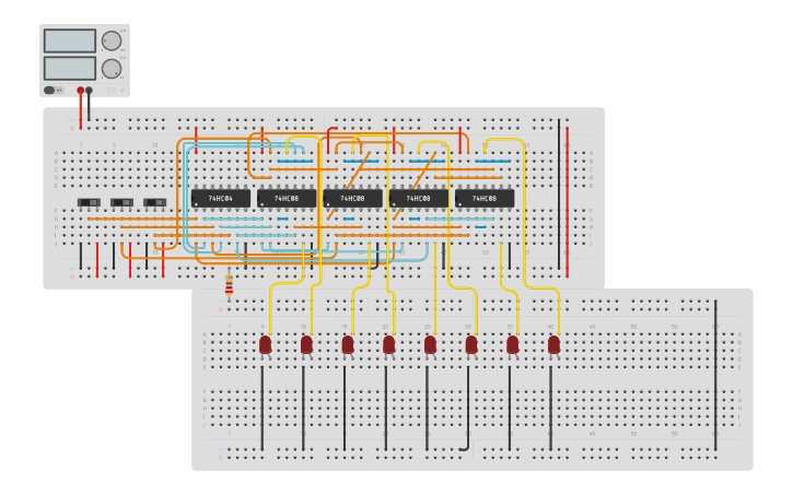 Circuit design 3:8 Decoder - Tinkercad