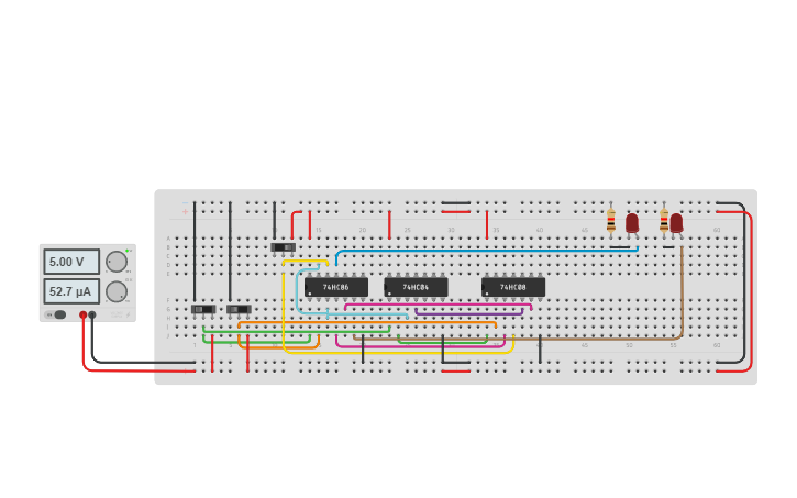 Circuit design FULL SUBTRACTOR USING BASIC GATES - Tinkercad