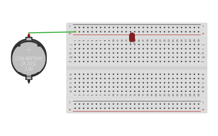 Circuit design 1b led ckt - Tinkercad