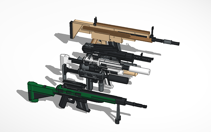 3D design guns - Tinkercad