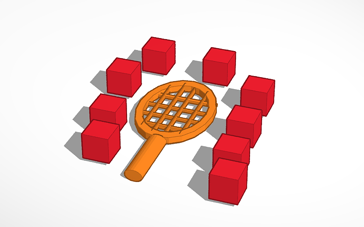 3D design Raqueta - Tinkercad