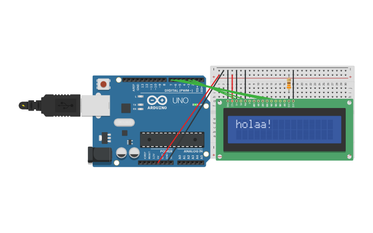 Circuit design LCD - Tinkercad