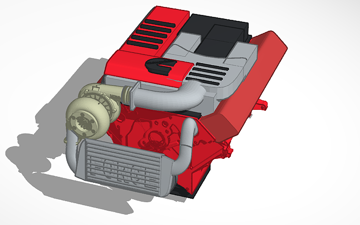 3D design Motor turbo - Tinkercad