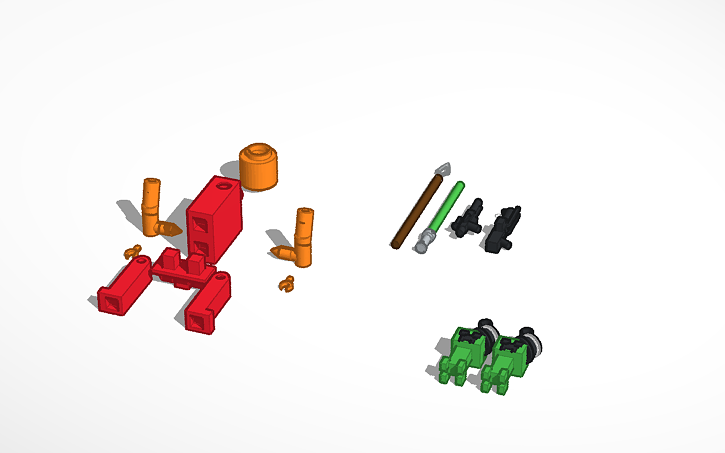 3D design Lego man printable - Tinkercad