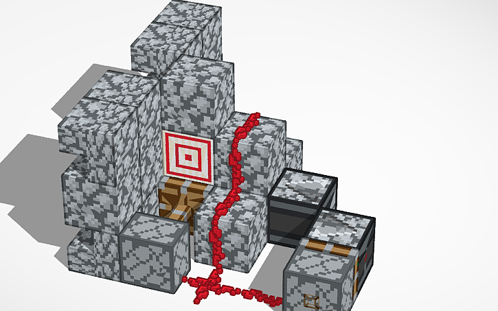Minecraft Target Png 3D design Copy of Minecraft trap target - Tinkercad