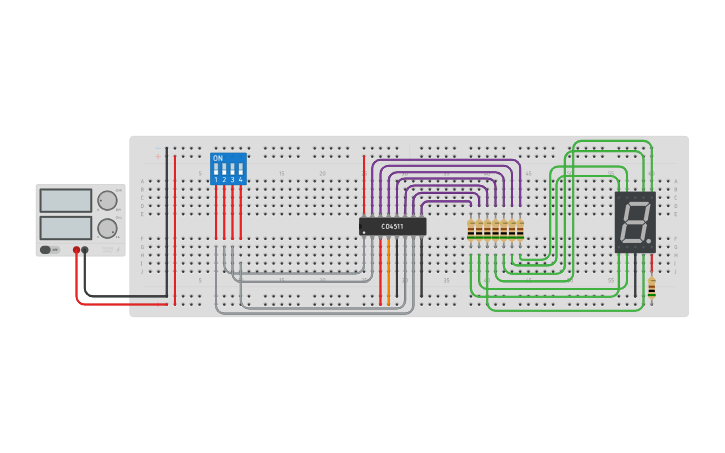 Circuit design Simple BCD to 7 Segment LED Display Decoder (Buddha ...