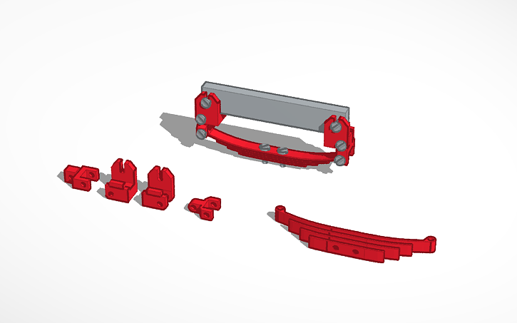 3D design Leaf springs for WPL In progress - Tinkercad
