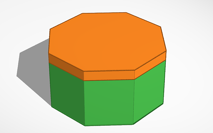 3D design 2 Part Octagon Box, Large - Tinkercad