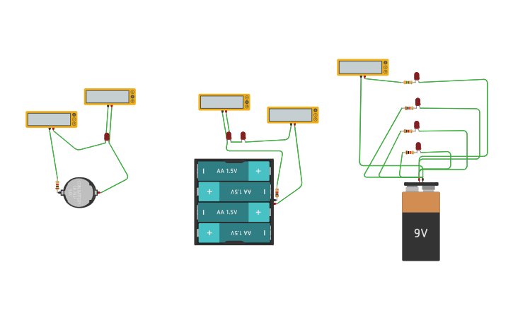 Circuit design Series and parallel - Tinkercad