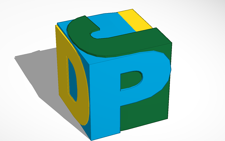 3D design Initial block - Tinkercad