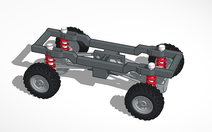 3D design 4wd system - Tinkercad
