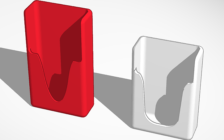 3D design remote control holder - Tinkercad