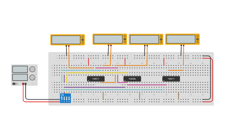 Circuit design 1 4 DEMULTIPLEXER - Tinkercad