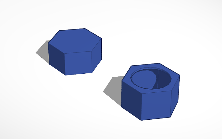 3D design 22mm hex to 24mm hex adapter - Tinkercad