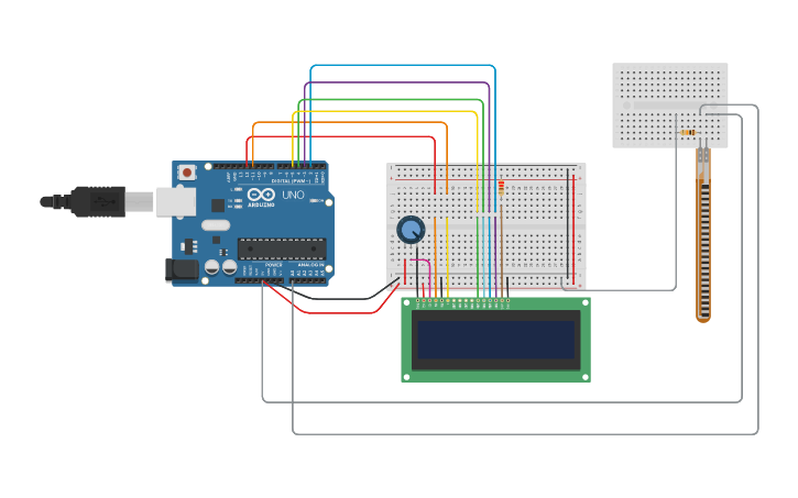 Circuit design Water Level Sensor - Tinkercad