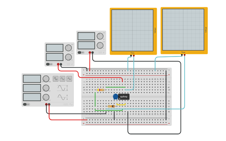 Circuit design Low Pass Filter - Tinkercad