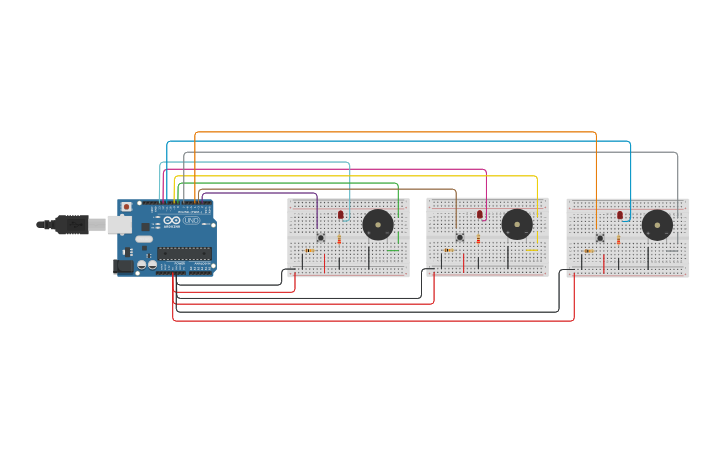 Interupt Layout Design Circuit design Tugas Interupt ISR Kel 6 - Tinkercad