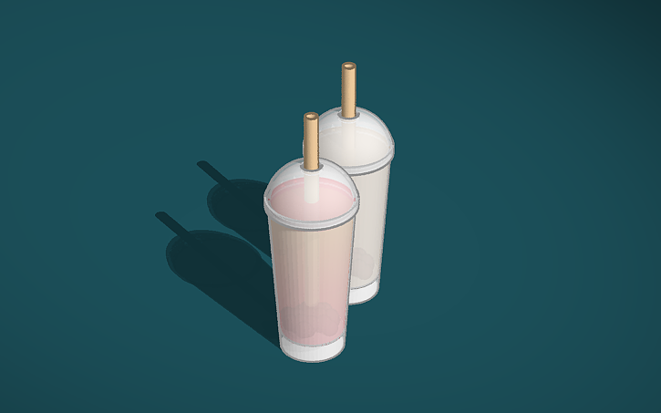 3D design Tapioca Boba Tea - Tinkercad
