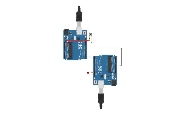 Circuit design Comunicação Serial TX/RX - Tinkercad