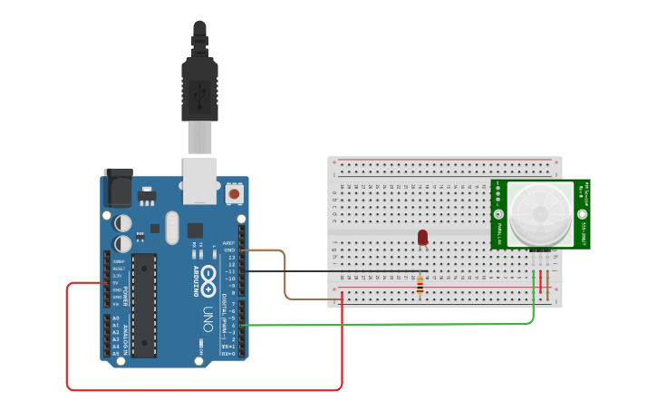 Circuit design second arduino project - Tinkercad