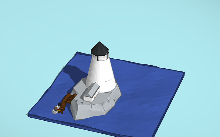 3D design stormy seas with scratch cat the lighthouse keeper (view in ...