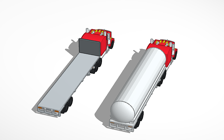 3D design Copy of Semi Truck Trailer - Tinkercad