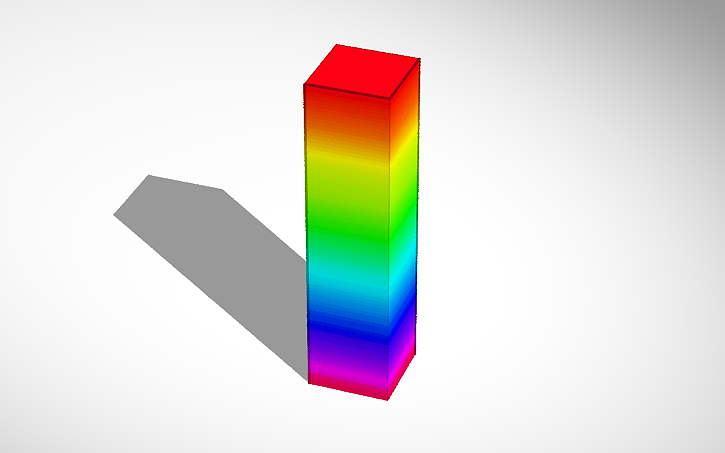 3D design Rainbow Gradient - Tinkercad