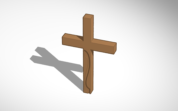 3D design Customized Cross (Template) - Tinkercad