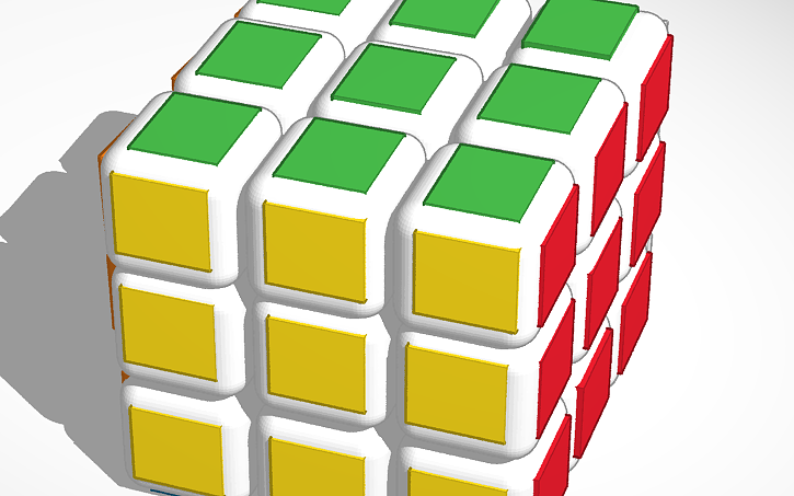 3D design RUBIK CUBE 3X3X3 - Tinkercad