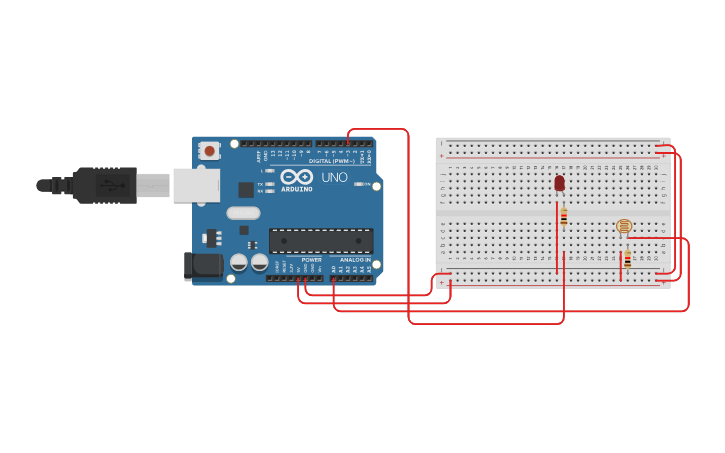 Circuit design 1. Control a led light using Photoresistor sensor ...