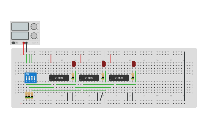 Circuit design Combinational Logic Circuit - Tinkercad