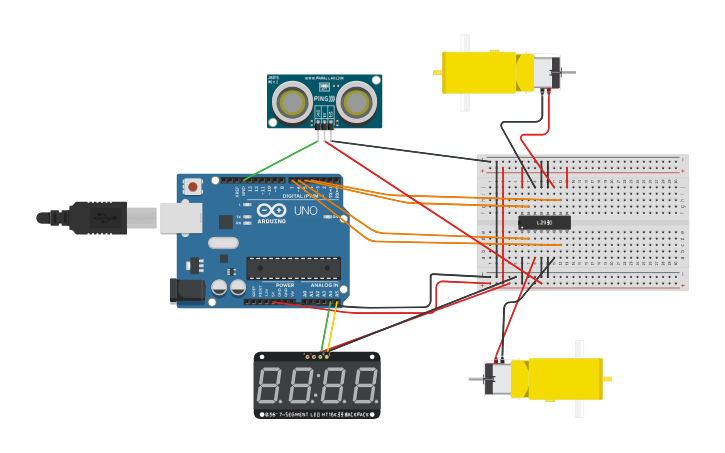 Circuit design motor - Tinkercad