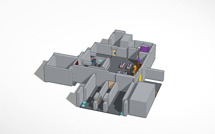 3D design FNAF 1 map - Tinkercad
