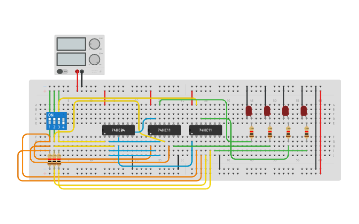 Circuit design DEMULTIPLEXER - Tinkercad