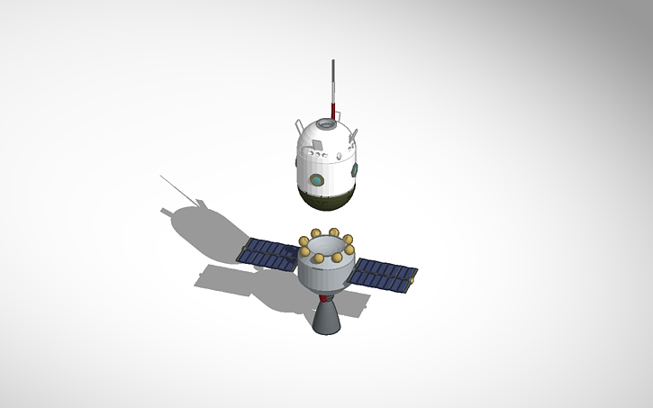 3D design Descent and service modules #modularspace - Tinkercad