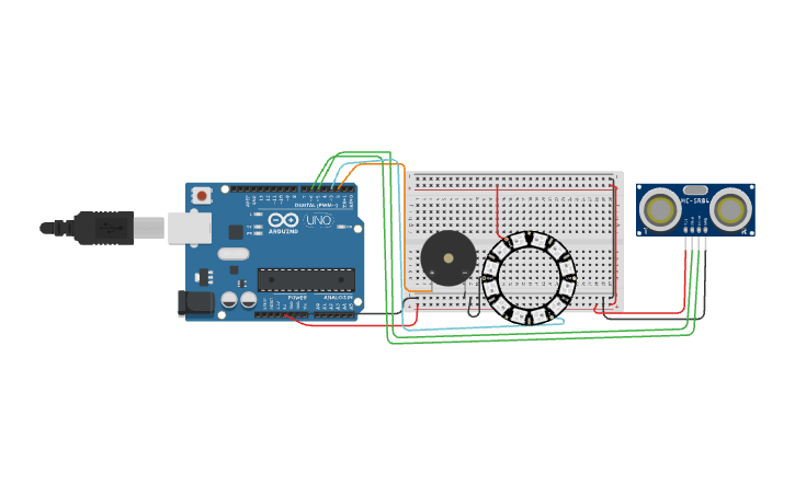 Circuit design Door Buzzer - Tinkercad