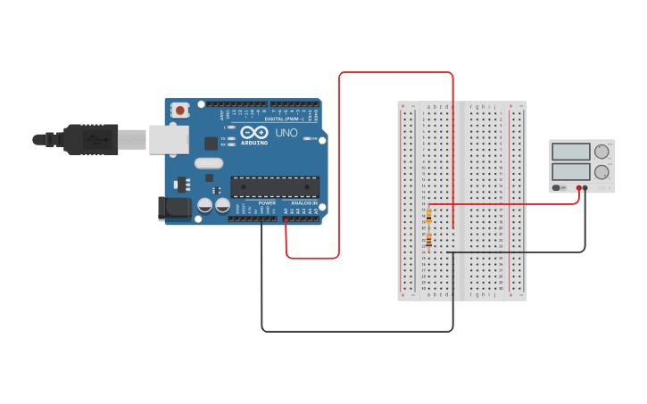 Circuit design Voltage Sensor - Tinkercad