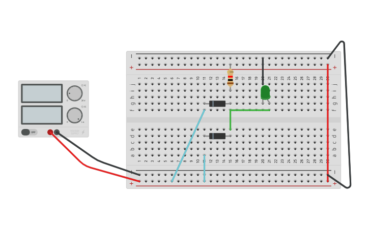 Circuit design AND GATE Using DRL 541 - Tinkercad
