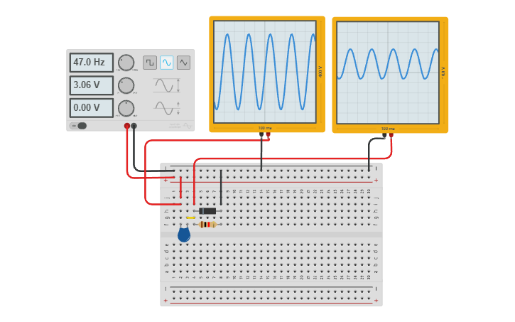 Circuit design Clamper - Muhammad Dipo A - 2206822383 - Tinkercad