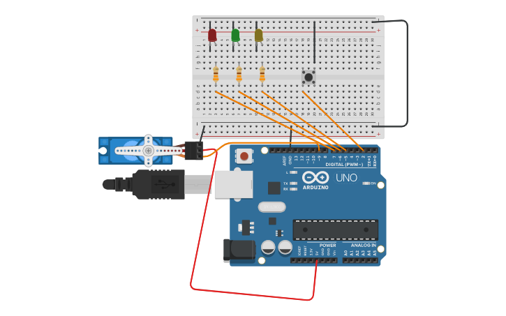 Circuit design ASCII comm - Tinkercad